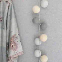 Guirnalda de luces Greige, 20 bolas