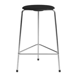 High Dot counter stool 3 patas, Ceniza negra-cromo