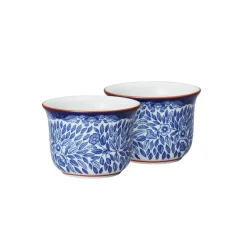 Hueveras Ostindia Floris pack de 2, azul-blanco