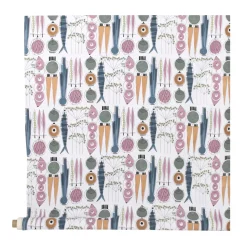 Hule Picknick, azul-rosa