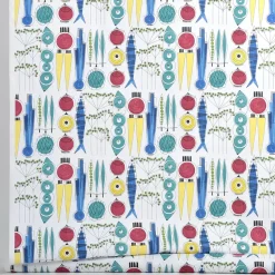 Hule Picknick, blanco-multi