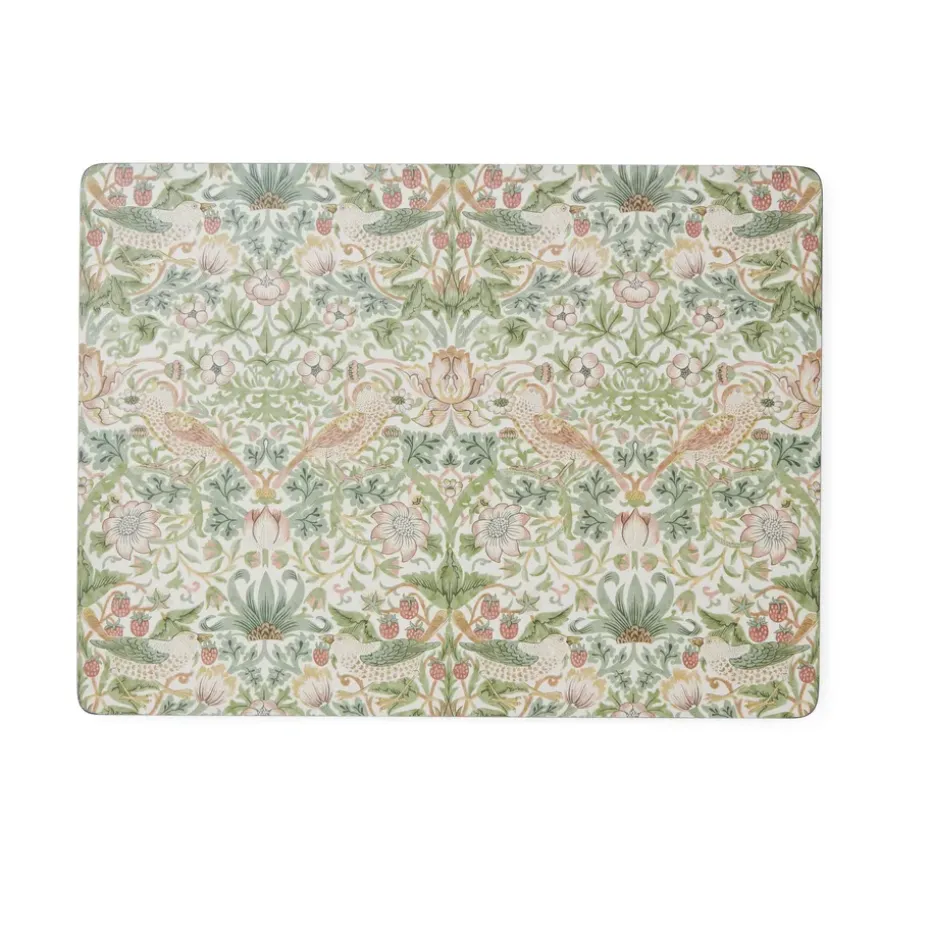 Individual Strawberry Thief 30x40 cm, 4 unidades, Green