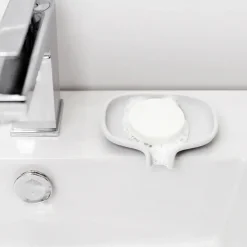 Jabonera con drenaje Soap Saver Flow small, Blanco