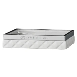 Jabonera Portia, blanco-plata