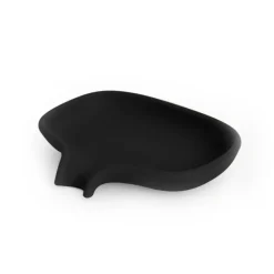 Jabonera silicona con pico para goteo, negro