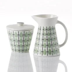 Jarra de leche Olivia, blanco-menta