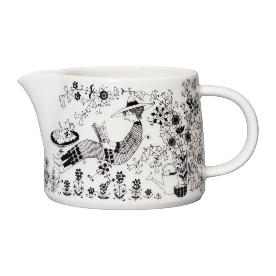 Jarra Emilia 35 cl, Negro-blanco