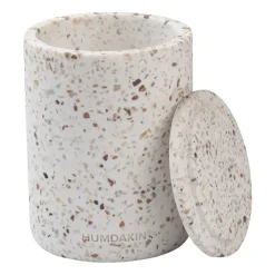 Jarrón con tapa Humdakin Terrazzo Ø10 cm, Red/Beige