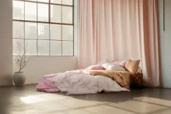 Juego de cama Daisy 220x220 cm, Blanco-azul claro