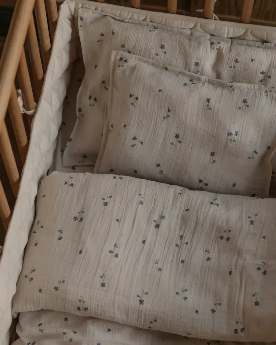 Juego de cama junior Viola Muslin, 100x140 cm/40x60 cm