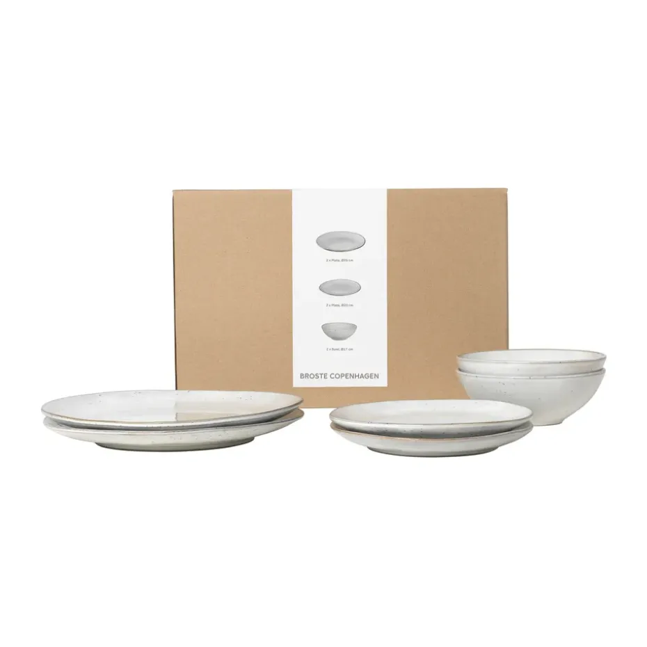 Juego de cena para dos Nordic Sand, 6 piezas