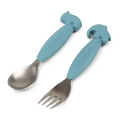 Juego de cubiertos Deer Friends Easy-grip 2 piezas, Blue