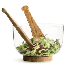 Juego de cubiertos para ensalada Nature, roble