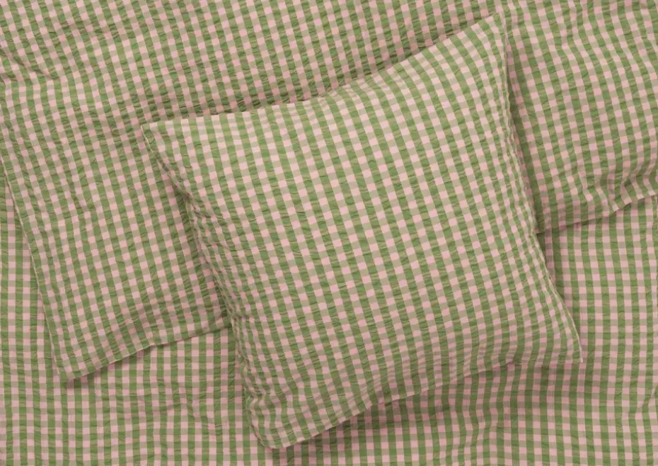 Juego de funda nórdica Bæk&Bølge 140x220 cm, Verde-rosa claro