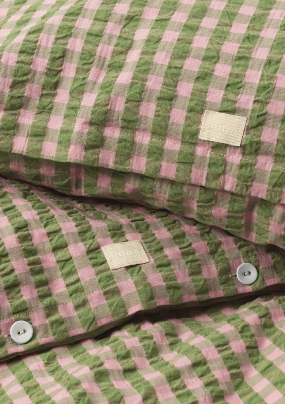 Juego de funda nórdica Bæk&Bølge 140x220 cm, Verde-rosa claro