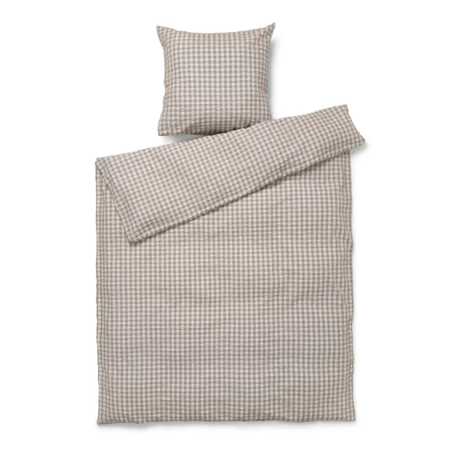 Juego de funda nórdica Bæk&Bølge 150x210 cm, gris-abedul
