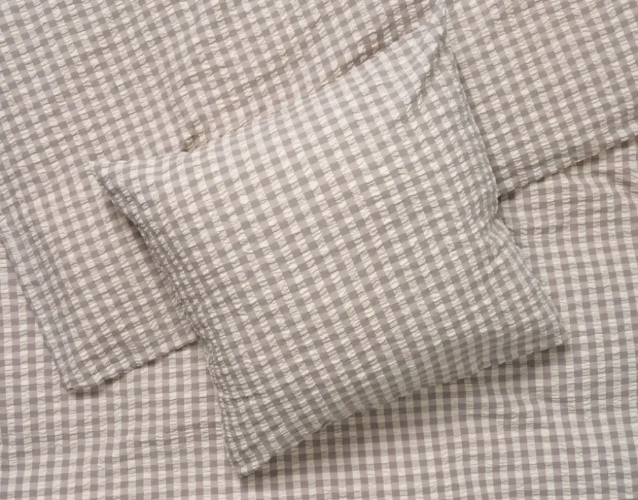 Juego de funda nórdica Bæk&Bølge 150x210 cm, gris-abedul