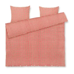Juego de funda nórdica Bæk&Bølge 220x220 cm, Rojo-amarillo