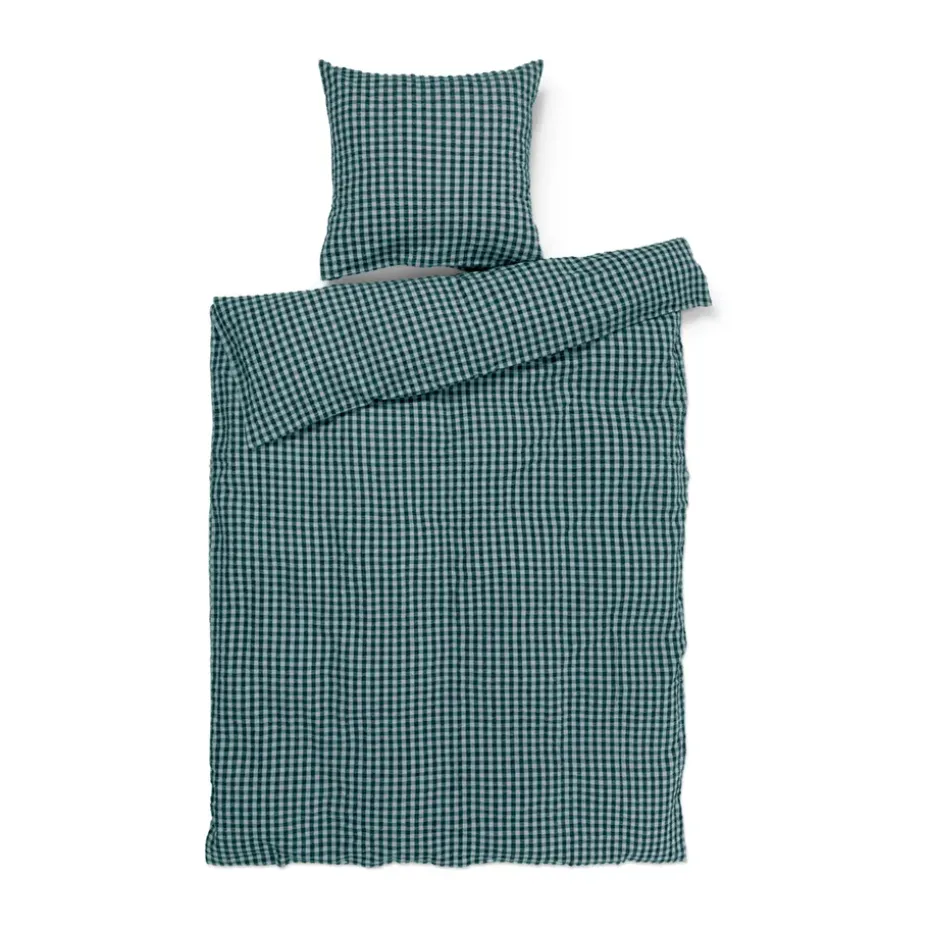 Juego de funda nórdica Bæk&Bølge 150x210 cm, Verde-azul claro