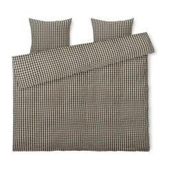Juego de funda nórdica Bæk&Bølge 220x220 cm, Negro-arena