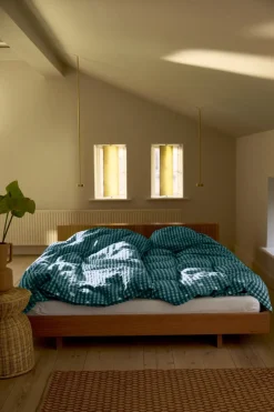 Juego de funda nórdica Bæk&Bølge 140x220 cm, Verde-azul claro