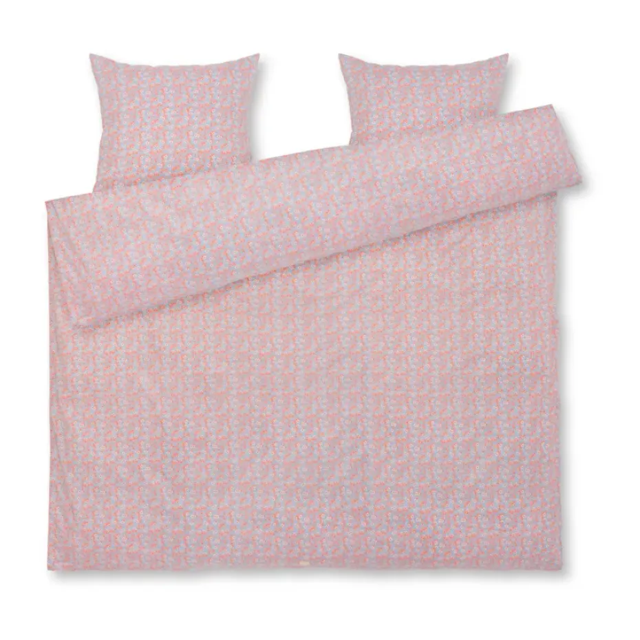 Juego de funda nórdica Pleasantly 220x220 cm, Azul claro-rosa