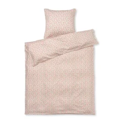 Juego de funda nórdica Pleasantly 150x210 cm, Blanco-rosa