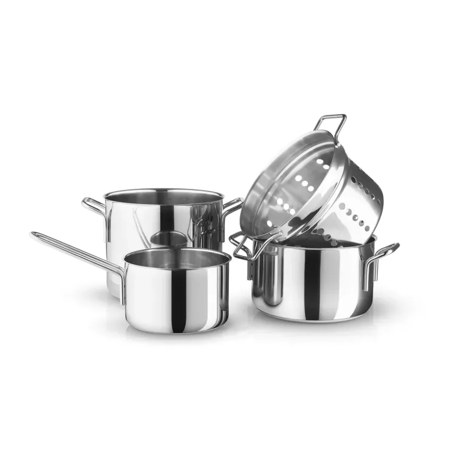 Juego de ollas Eva Trio Stainless Steel, 4 piezas, Acero inoxidable