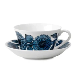 Juego de té Blå Aster cono, Taza de té + plato