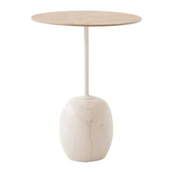 Lato Mesa LN8, Lacquered oak-Crema diva marble