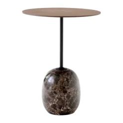 Lato Mesa LN8, Lacquered walnut-Emperador marble