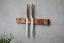 Listón magnético para cuchillos Laguiole by Hâws 40x5x2 cm, Madera de acacia en estilo espiga