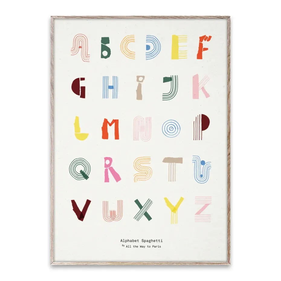Lámina Alphabet Spaghetti ENG Multi-colour, 50x70 cm