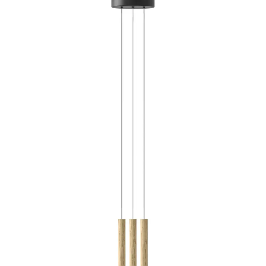 Lámpara 3 Chimes, roble