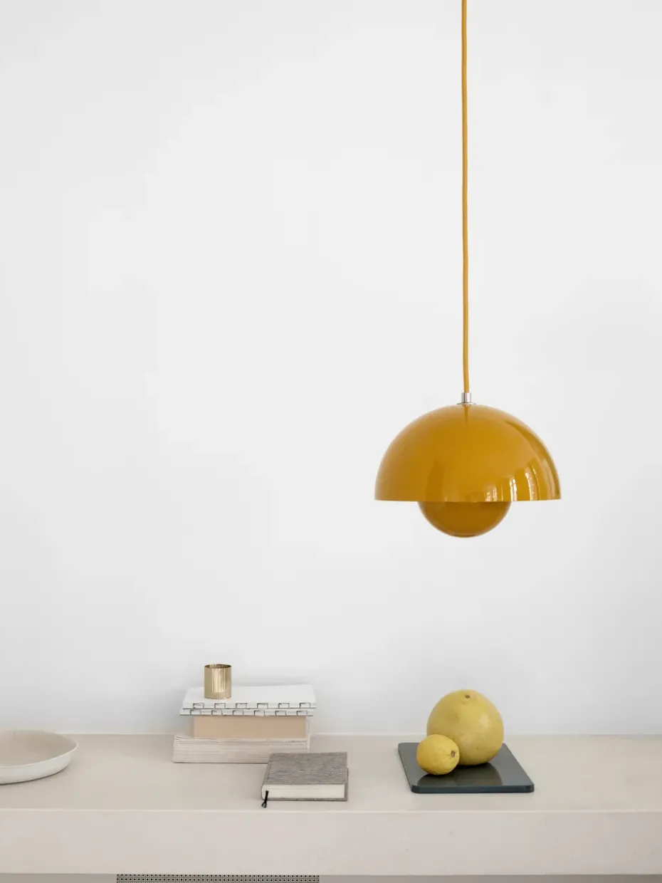 Lámpara colgante FlowerPot VP1, Amarillo mostaza