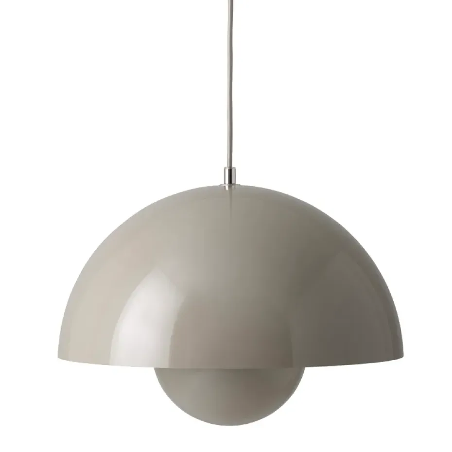 Lámpara colgante Flowerpot VP7, gris-beige