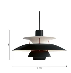 Lámpara colgante PH 5 Black Edition 2025, Negro