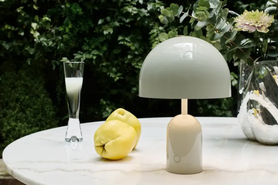 Lámpara de mesa Bell Portable LED 28 cm, Grey