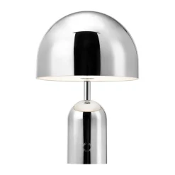 Lámpara de mesa Bell Portable LED 28 cm, Plateado