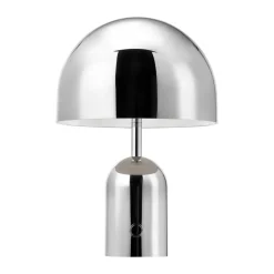Lámpara de mesa Bell Portable LED 28 cm, Plateado