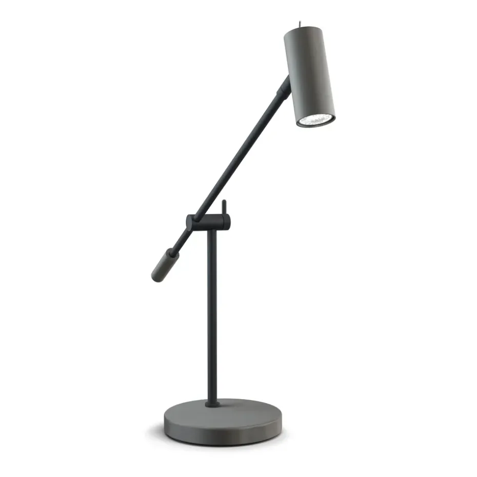 Lámpara de mesa Cato 48,5 cm, gris óxido