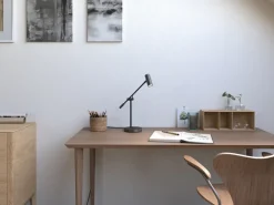 Lámpara de mesa Cato 48,5 cm, gris óxido