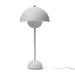 Lámpara de mesa FlowerPot VP3, gris claro mate