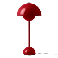 Lámpara de mesa FlowerPot VP3, Vermilion red