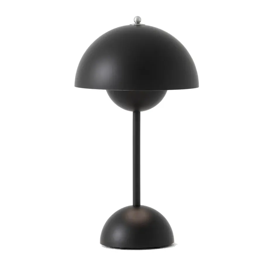 Lámpara de mesa Flowerpot portable VP9, Matt black