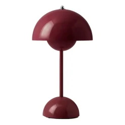 Lámpara de mesa Flowerpot portable VP9, Dark plum