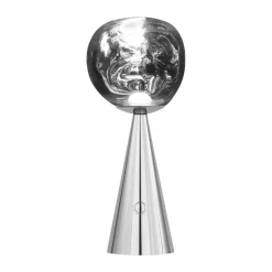 Lámpara de mesa Melt Portable LED 28,5 cm, Plateado