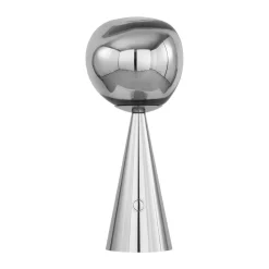 Lámpara de mesa Melt Portable LED 28,5 cm, Plateado