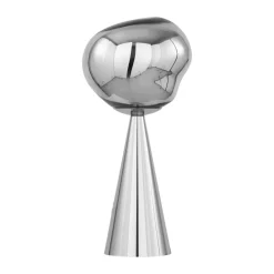 Lámpara de mesa Melt Portable LED 28,5 cm, Plateado