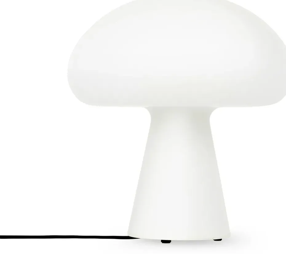 Lámpara de mesa Obello, vidrio pavonado